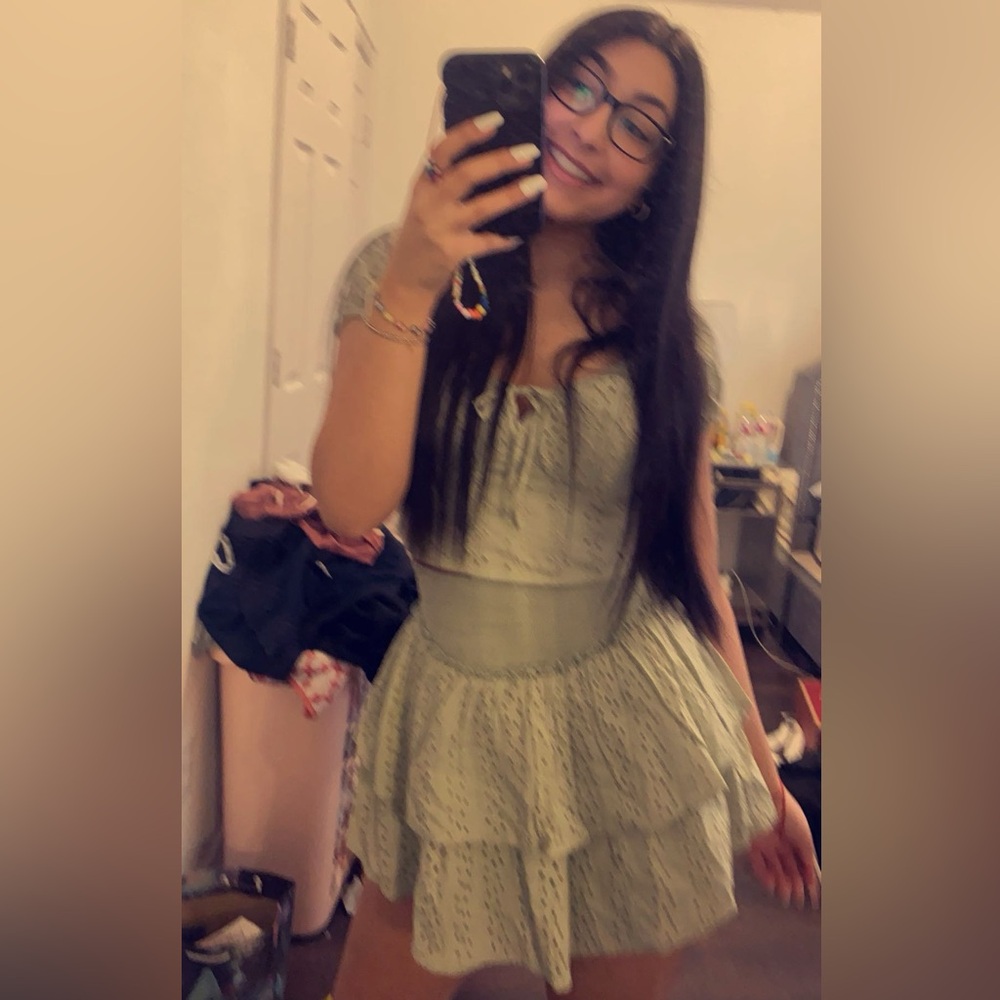 Green skirt + top matching set!